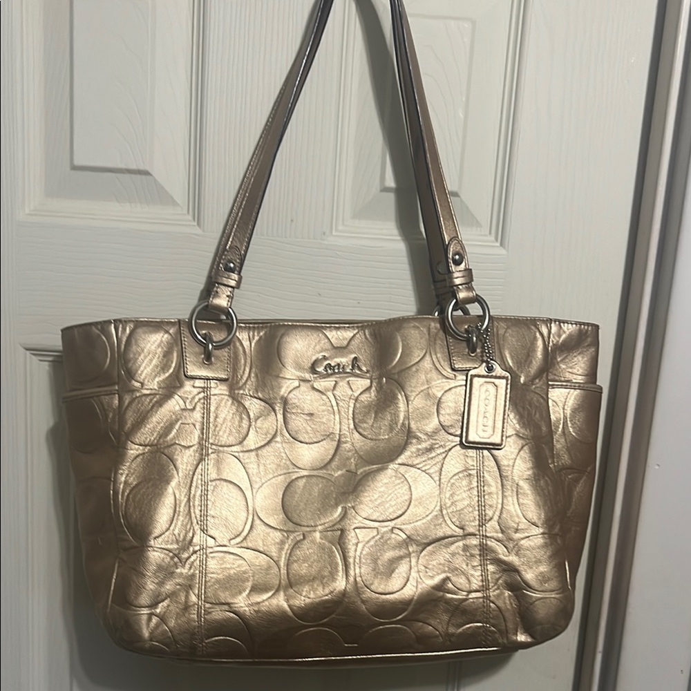 Coach Gold Tote Bag